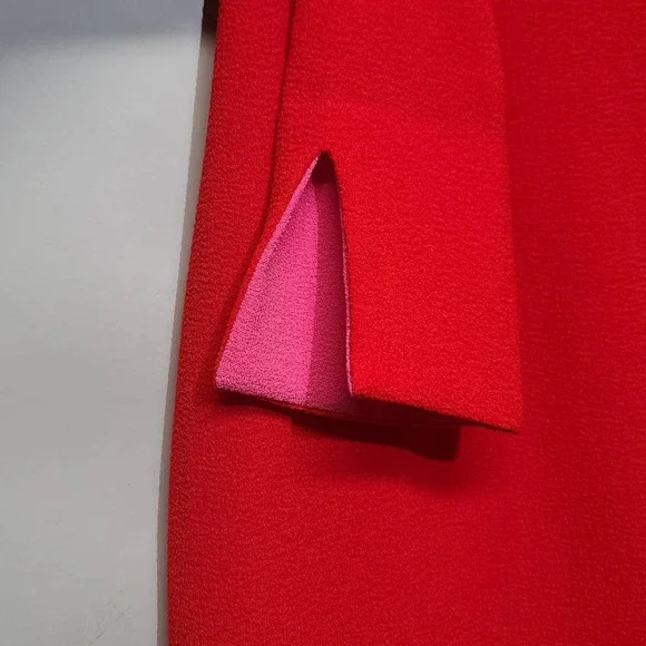 Badgley Mischka Red Long Sleeve Dress - Picture 3 of 6